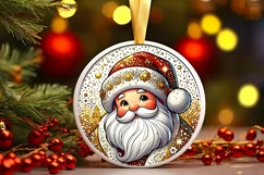 Round Christmas Ornament Sublimation|Clipart Product Image 1