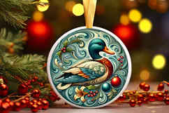 Round Christmass Ornament PNG Product Image 1