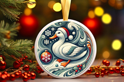 Round Christmass Ornament PNG Product Image 1