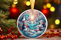 Round Christmass Ornament PNG Product Image 1