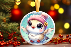 Round Christmass Ornament PNG Product Image 1