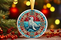 Round Christmas Ornament Sublimation|Clipart Product Image 1