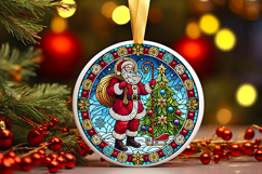 Round Christmass Ornament PNG Product Image 1