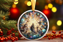 Round Christmass Ornament PNG Product Image 1
