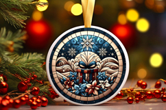 Round Christmass Ornament PNG Product Image 1