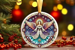 Round Christmas Ornament Sublimation|Clipart Product Image 2