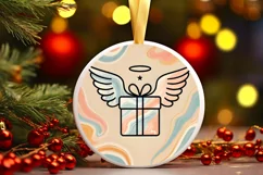 Round Christmas Ornament Sublimation|Clipart Product Image 2