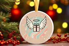 Round Christmas Ornament Sublimation|Clipart Product Image 2