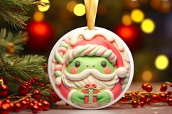 Round Christmas Ornament Sublimation|Clipart Product Image 1