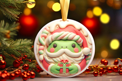 Round Christmass Ornament PNG Product Image 1