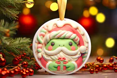 Round Christmass Ornament PNG Product Image 1
