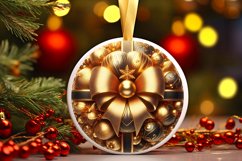 Round Christmas Ornament Sublimation|Clipart Product Image 1