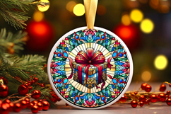 Round Christmass Ornament PNG Product Image 1