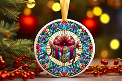 Round Christmass Ornament PNG Product Image 1
