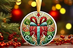 Round Christmas Ornament Sublimation|Clipart Product Image 2
