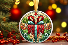Round Christmass Ornament PNG Product Image 1