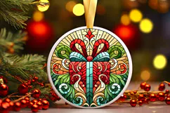 Round Christmass Ornament PNG Product Image 1