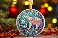 Round Christmas Ornament Sublimation|Clipart Product Image 2