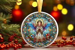 Round Christmas Ornament Sublimation|Clipart Product Image 1