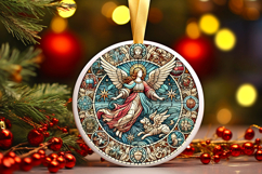 Round Christmass Ornament PNG Product Image 1