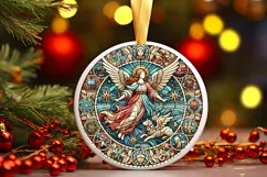 Round Christmass Ornament PNG Product Image 1