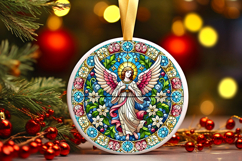 Round Christmass Ornament PNG Product Image 1