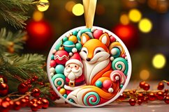 Round Christmas Ornament Sublimation|Clipart Product Image 1