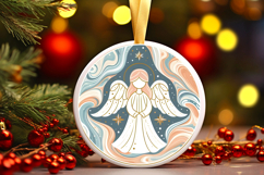 Round Christmass Ornament PNG Product Image 1