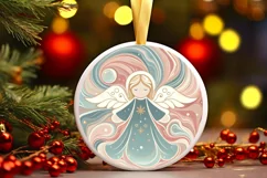 Round Christmas Ornament Sublimation|Clipart Product Image 1
