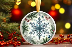 Round Christmass Ornament PNG Product Image 1
