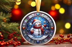 Round Christmas Ornament Sublimation|Clipart Product Image 1