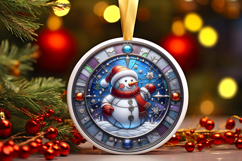 Round Christmass Ornament PNG Product Image 1
