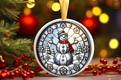 Round Christmass Ornament PNG Product Image 1