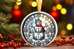 Round Christmas Ornament Sublimation|Clipart Product Image 1