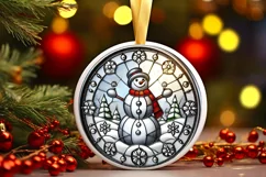 Round Christmas Ornament Sublimation|Clipart Product Image 1