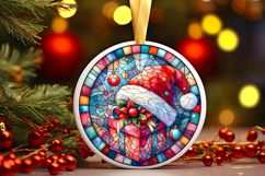 Round Christmass Ornament PNG Product Image 1