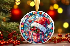 Round Christmas Ornament Sublimation|Clipart Product Image 1