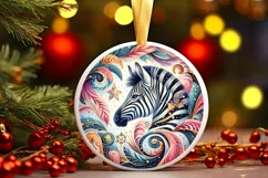 Round Christmas Ornament Sublimation|Clipart Product Image 1