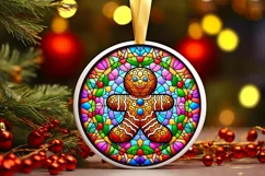 Round Christmas Ornament Sublimation|Clipart Product Image 1