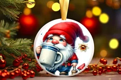 Round Christmas Ornament Sublimation|Clipart Product Image 2