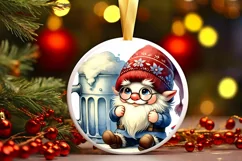 Round Christmas Ornament Sublimation|Clipart Product Image 2