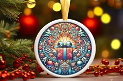 Round Christmas Ornament Sublimation|Clipart Product Image 2