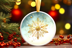 Round Christmass Ornament PNG Product Image 1