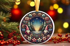 Round Christmas Ornament Sublimation|Clipart Product Image 1