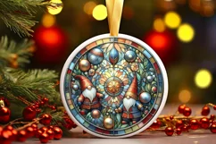 Round Christmas Ornament Sublimation|Clipart Product Image 1