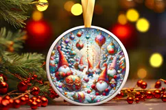 Round Christmass Ornament PNG Product Image 1