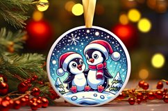 Round Christmas Ornament Sublimation|Clipart Product Image 1