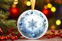 Round Christmas Ornament Sublimation|Clipart Product Image 3