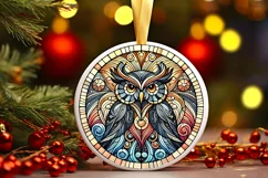 Round Christmas Ornament Sublimation|Clipart Product Image 1