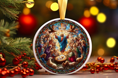 Round Christmass Ornament PNG Product Image 1
